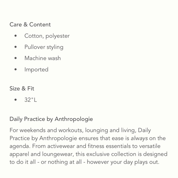 *Daily Practice by Anthropologie Embroidered Sleeveless Tunic Sweatshirt - Picture 5 of 5